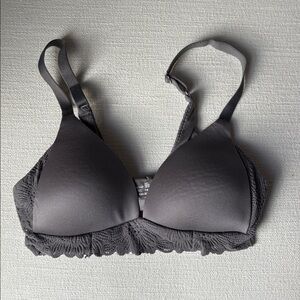 Aerie Charcoal Gray Lace Bra 30C
